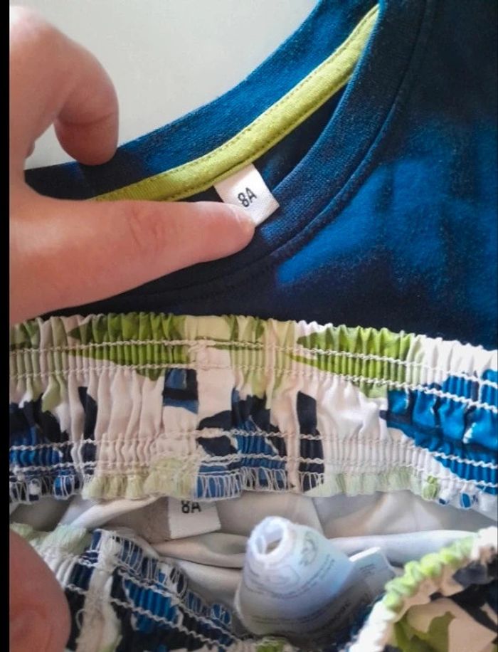 Tee shirt + short de bain 8a - photo numéro 4