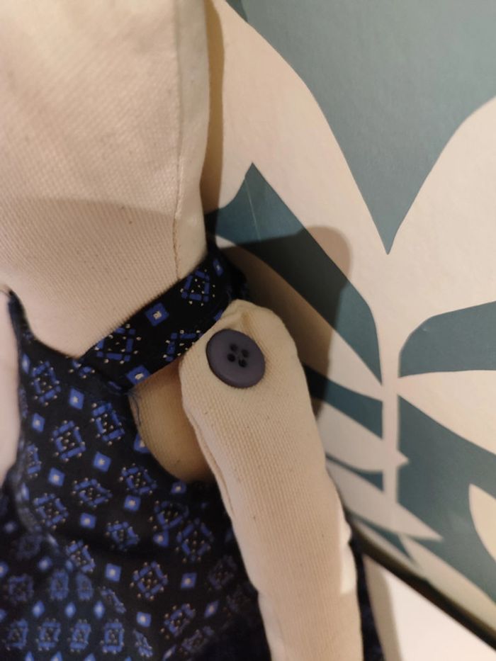 Poupée peluche doudou chat chiffon fait main - photo numéro 5