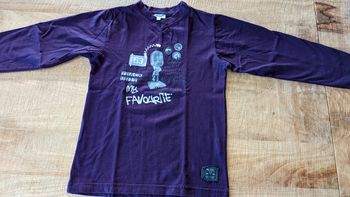 Haut manches longues violet col V