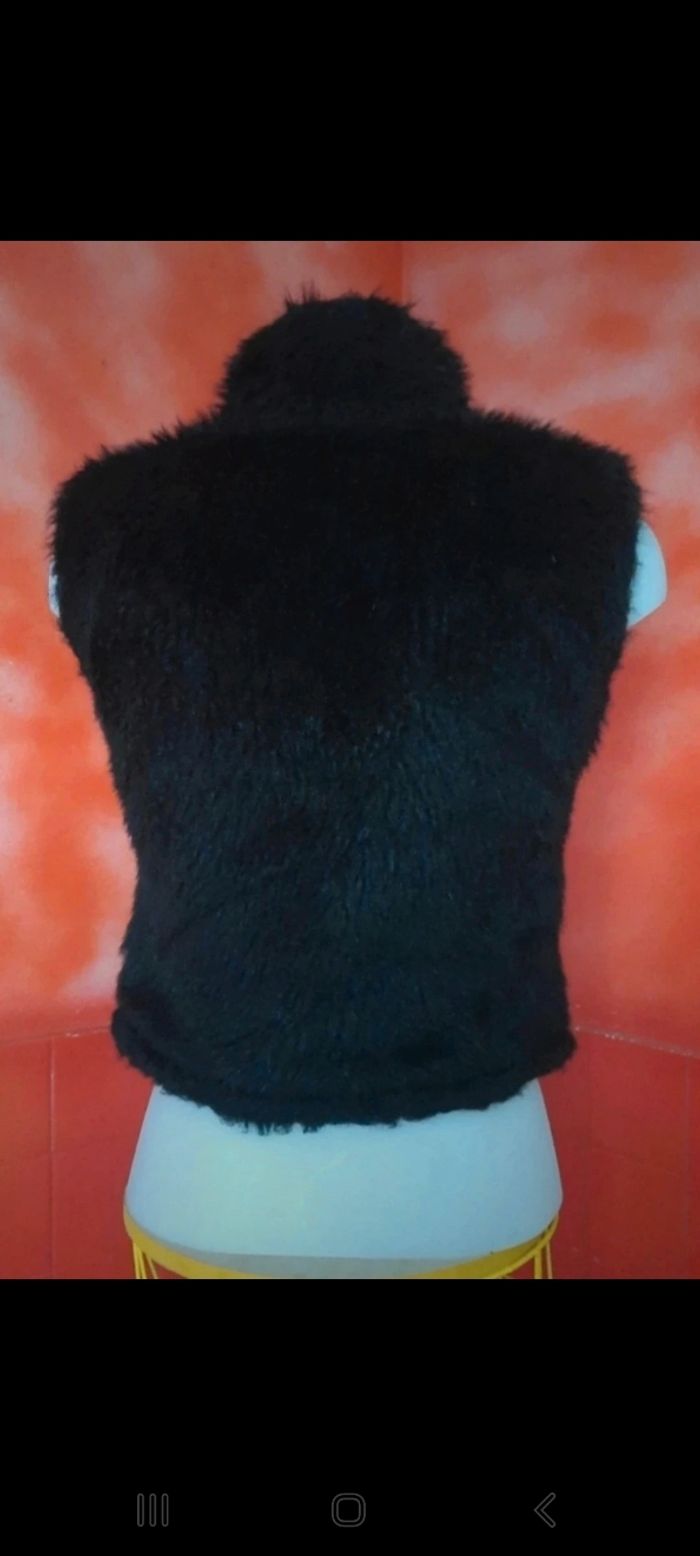 Veste  fausse fourrure sans manche courte de chez Zara - photo numéro 2