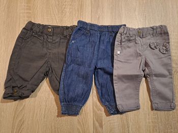 Lot de 3 pantalons fille 3 mois