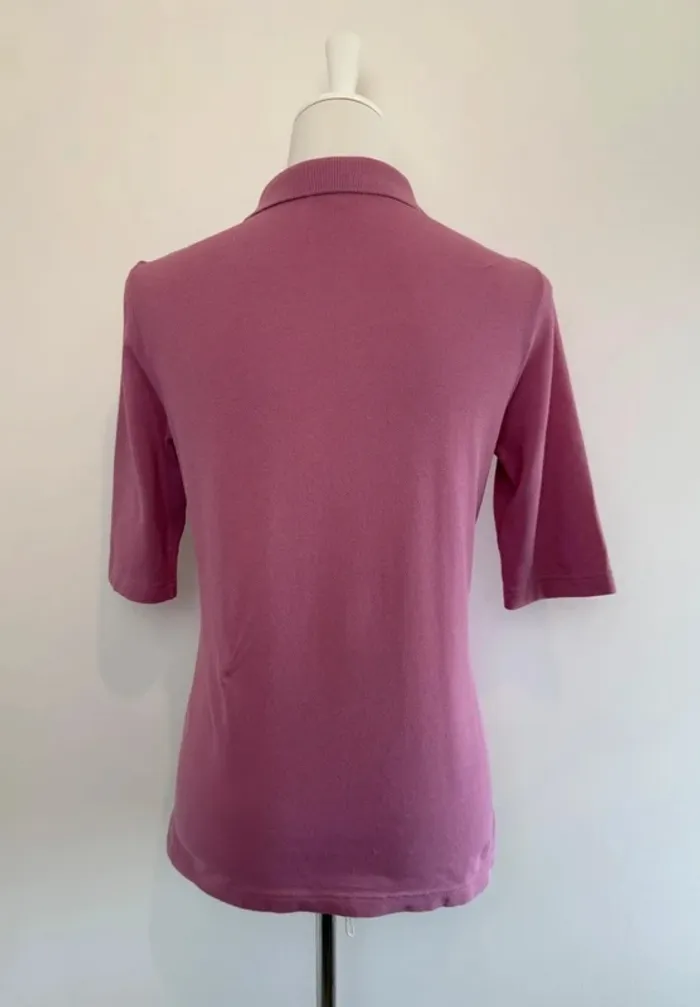 Polo Lacoste femme rose taille 40 soit M super état - photo numéro 3