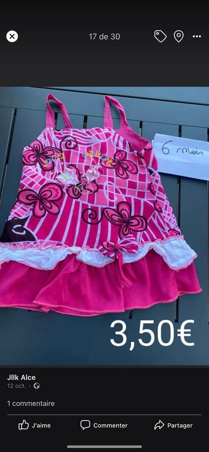 Robe 6 mois papillons