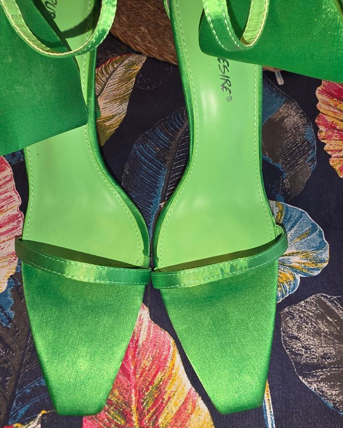 Escarpins vert gros noeud 40 - photo numéro 6