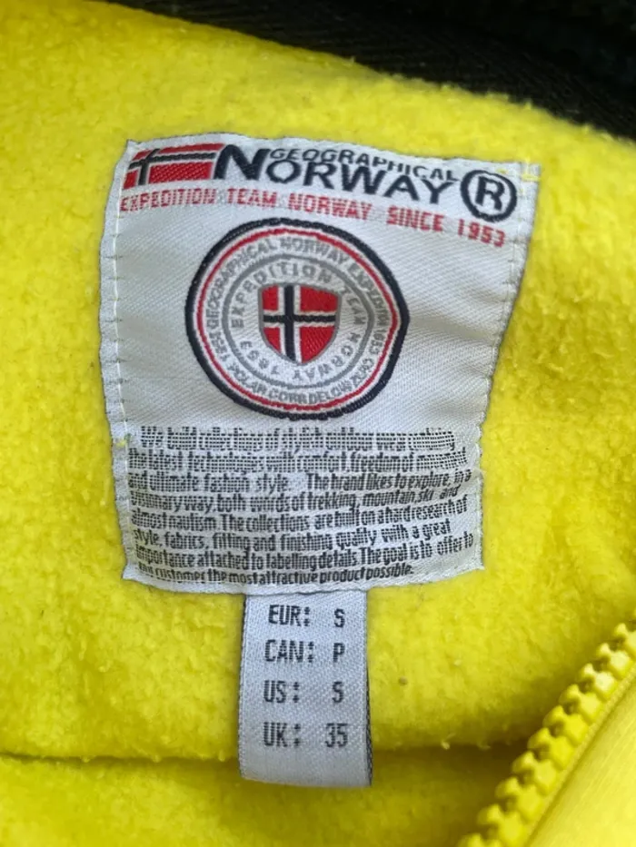 Sweat à capuche jaune Norway - photo numéro 5