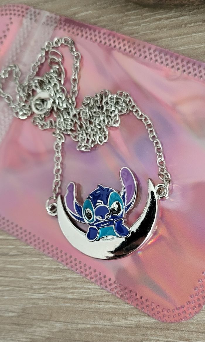 Collier Lune Stitch Acier - photo numéro 3