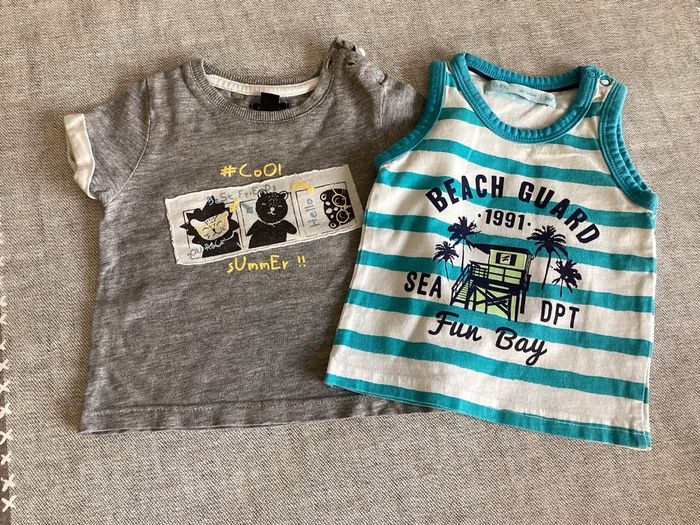Tee-shirts et débardeur 3 mois ( lot de 2 )
