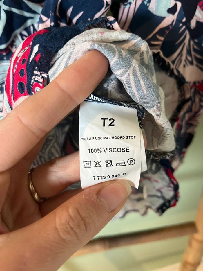 Blouse imprimée florale Armand Thiery - Taille T2 (M/L) - photo numéro 4