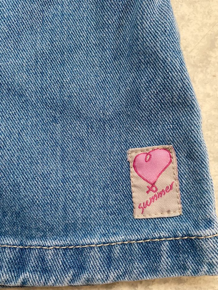 Salopette jupe jean fille - photo numéro 2