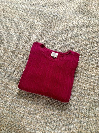 Pull col rond knit torsadé vintage Y2k prune St John’s Bay