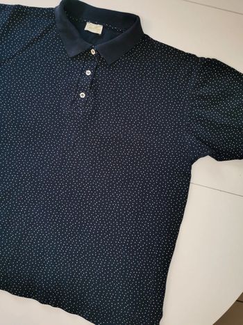 Polo en coton Cyrillus bleu marine point blanc en coton Taille 2/M