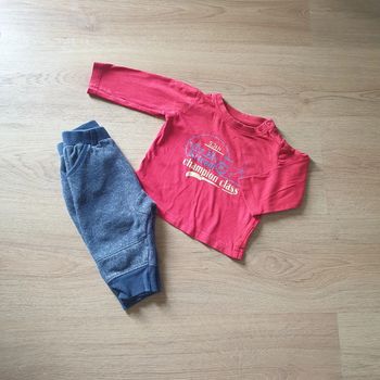 💚 Ensemble tee-shirt ML bas de jogging 12 mois Babibou #emyfleury_12moisgarçon