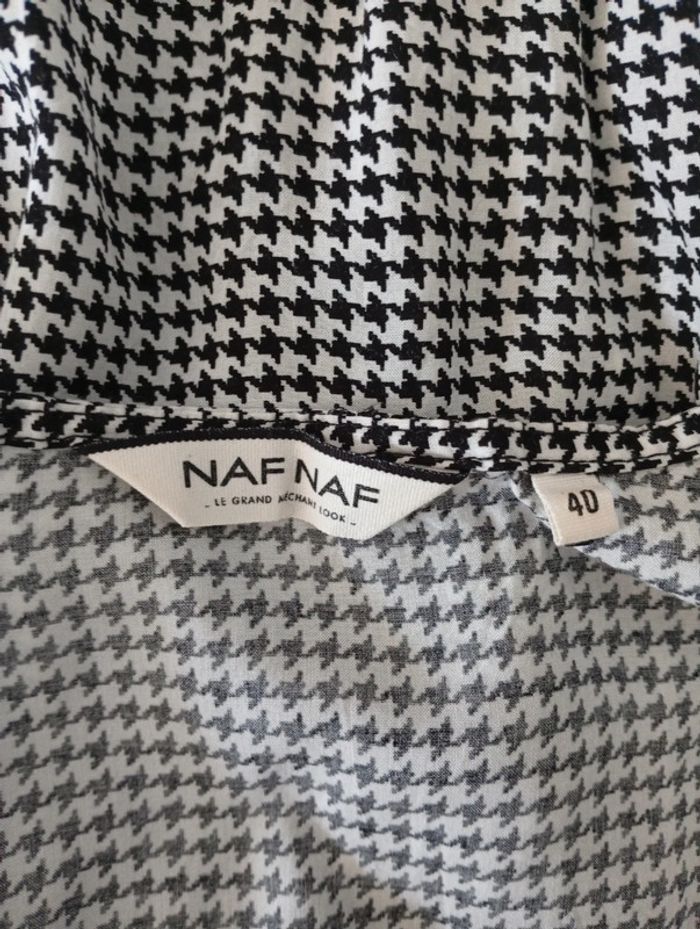 Blouse motif pied de poule Naf Naf taille 40 - photo numéro 3