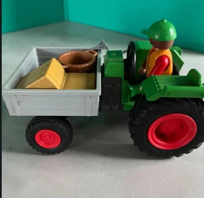 playmobil tracteur légume et rouleau