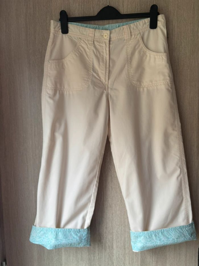 Pantacourt Y2K en coton blanc - Aigle - T40