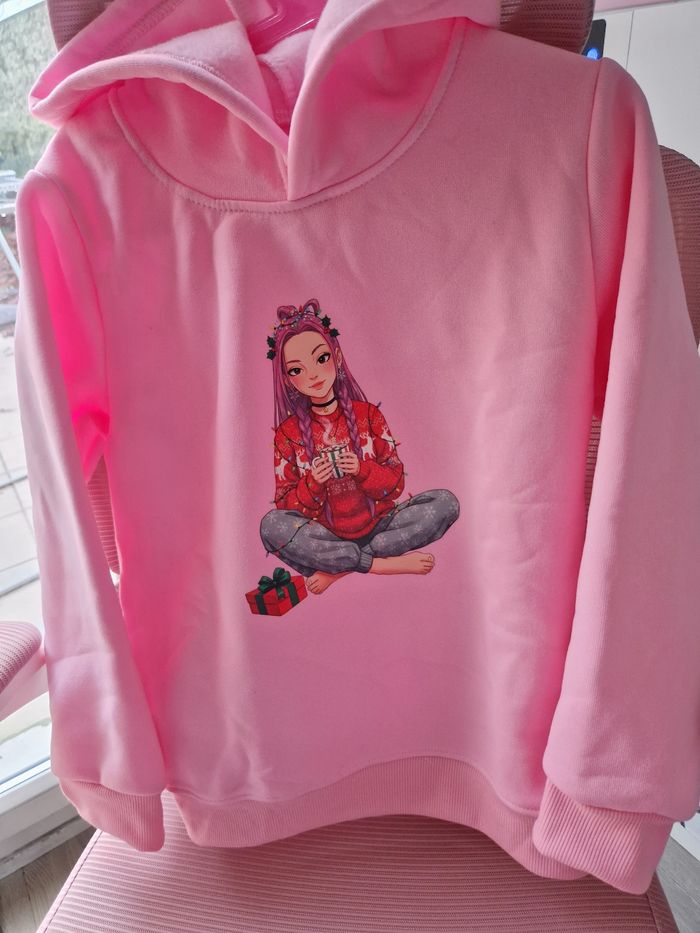 Pull a capuche fille Noël - photo numéro 2