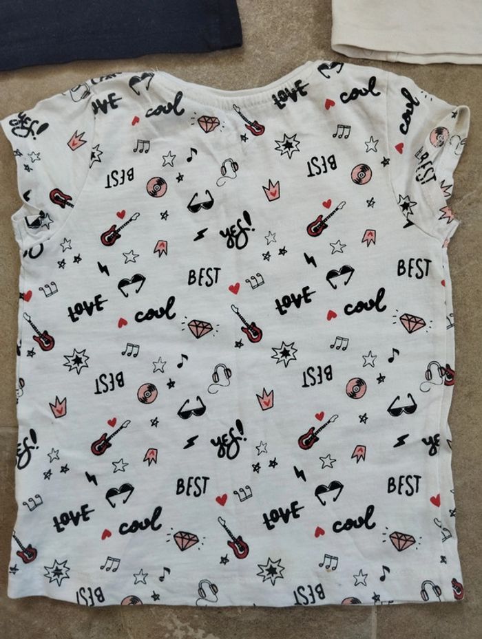 Lot 3 t-shirts manches courtes fille 24 mois - photo numéro 12