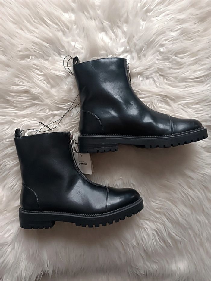Bottines noires zip à l'avant Taille 40 Pimkie Neuf avec étiquette - photo numéro 2