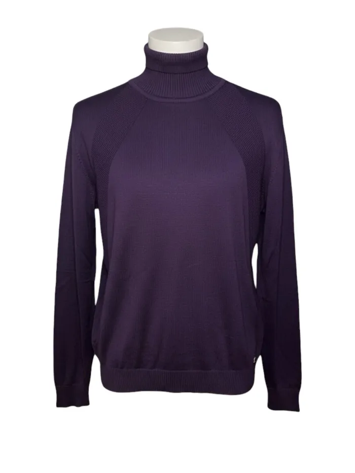 Pull col roulé Macidman Exclusive violet homme Taille XXL Neuf
