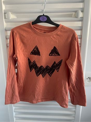 Teeshirt manches longues Halloween citrouille - H&M 6/8 ans