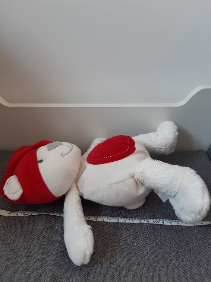 Peluche / Doudou Orchestra Ours / Ourson blanc Noël - photo numéro 9