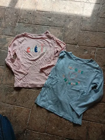 🌹2 Tee-shirt manche longue 4 ans gemo 🌹