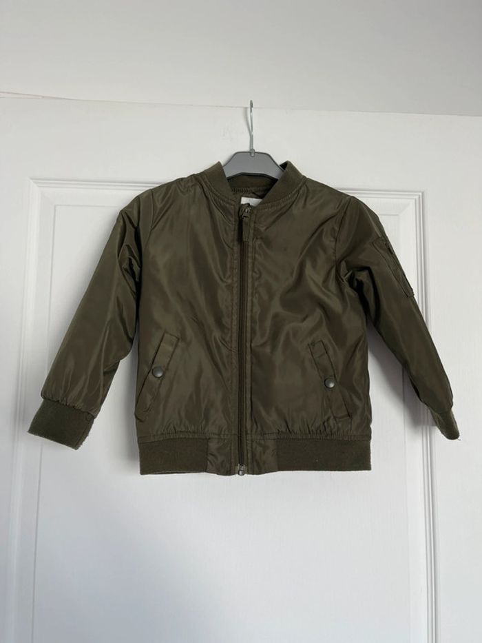 Bomber sans capuche garçon vert Tex 3 ans💚