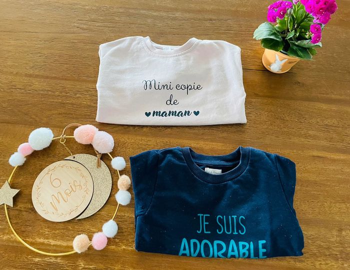 Lot de 2 pulls fille en 6 mois