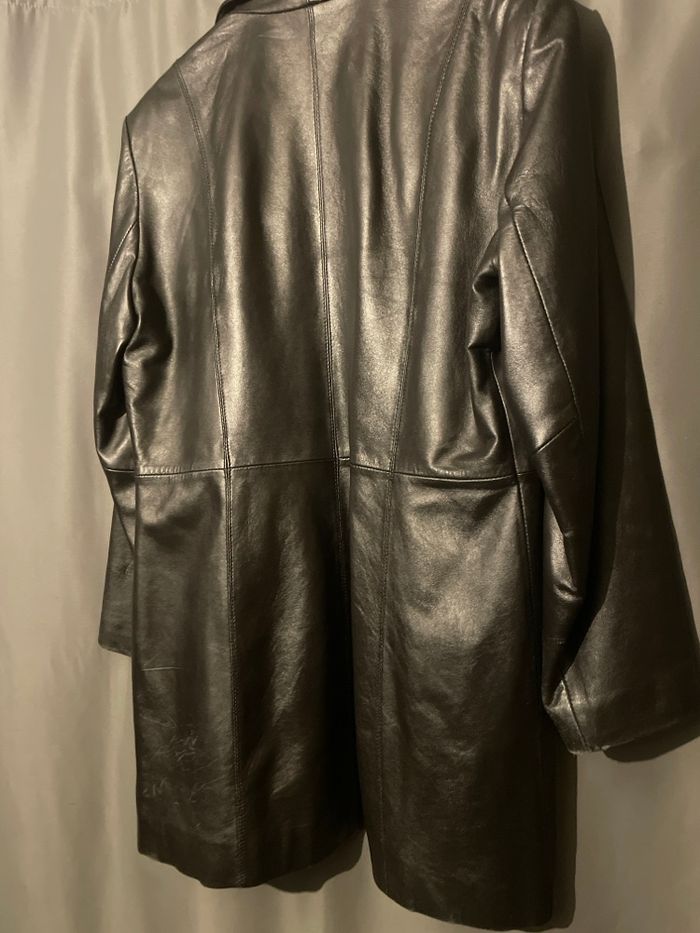 Veste longue en cuir - photo numéro 5