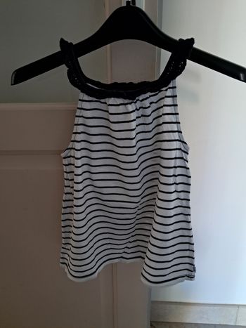 Débardeur motif rayé bleu marine / blanc Okaïdi 