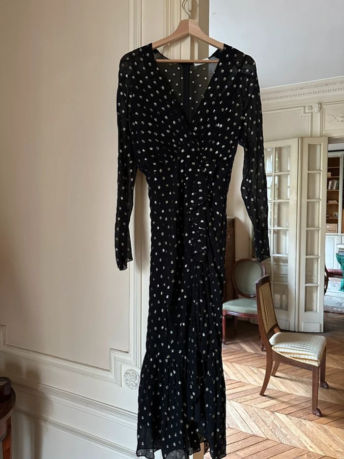 Robe longue Sandro noir/doré taille S