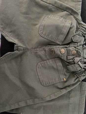 Pantalon taille haute kaki