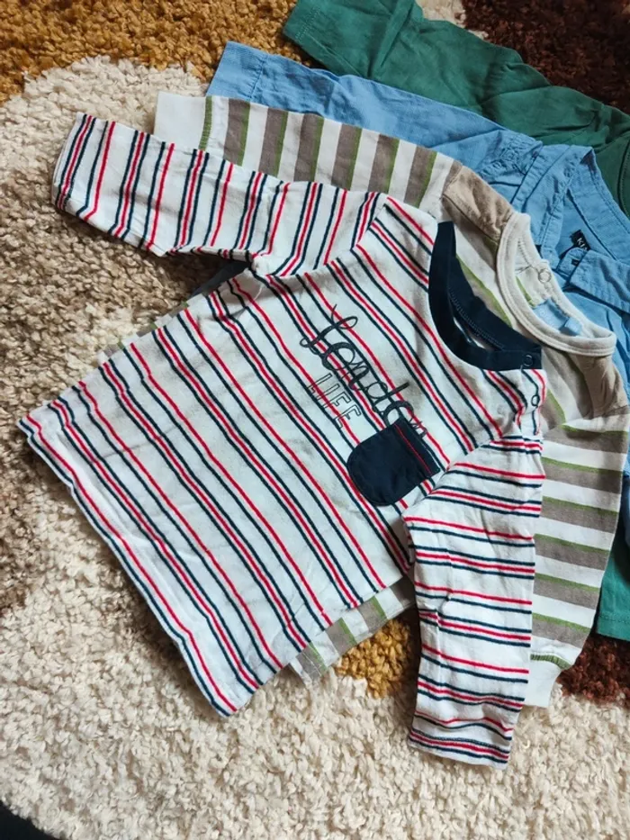 Lot 6 t-shirts manches longues et chemises - photo numéro 4