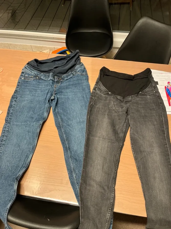 2 pantalons maternité taille M h&M
