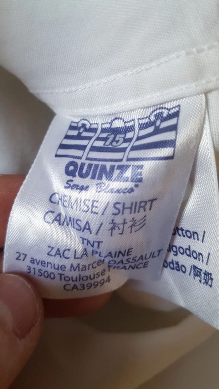 Chemise blanche quinze de france - photo numéro 8