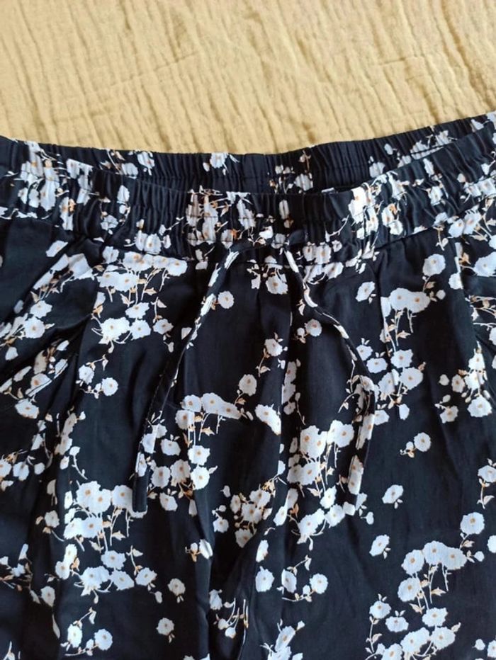 Pantalon fluide fleuri Zara M - photo numéro 5