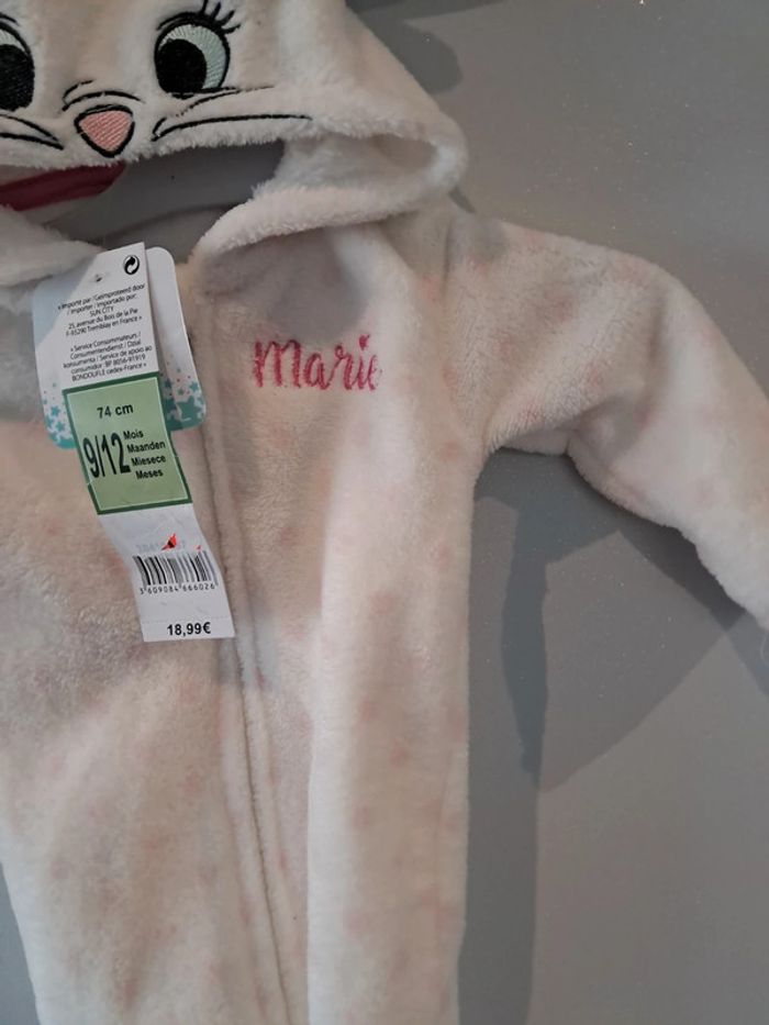 Pyjama doux aristochat disney 12 mois - photo numéro 2