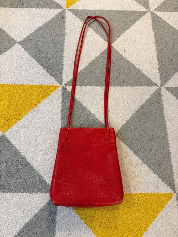 Sac à bandoulière en cuir vintage Georges Rech - photo numéro 3