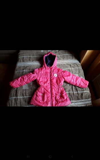 Veste rose à capuche fourré