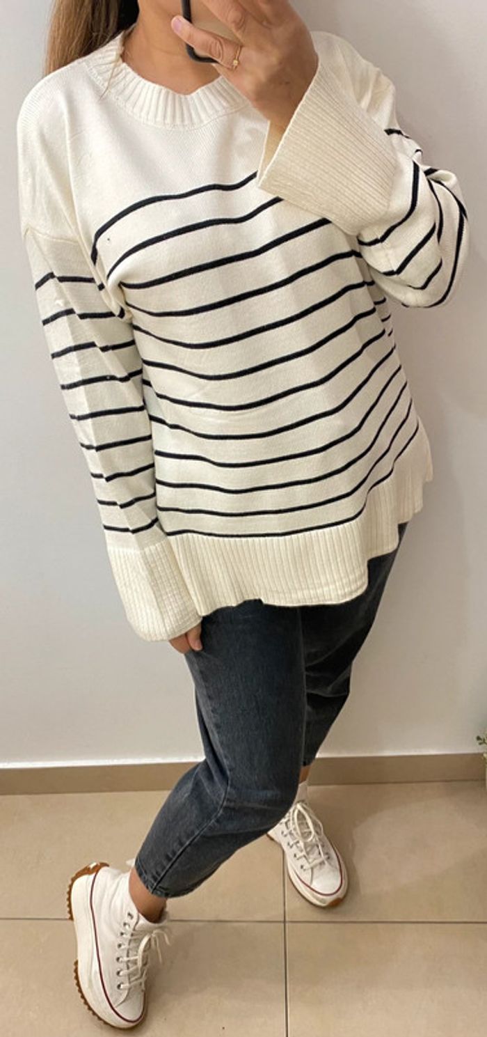 Pull Marinière Taille M-L - photo numéro 7