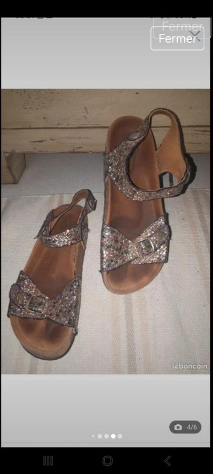 Sandales Fille cuir Reqins taille 33 - photo numéro 5