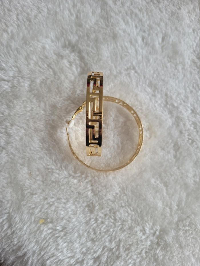 Clips créoles motifs Grecs 5cm - photo numéro 4