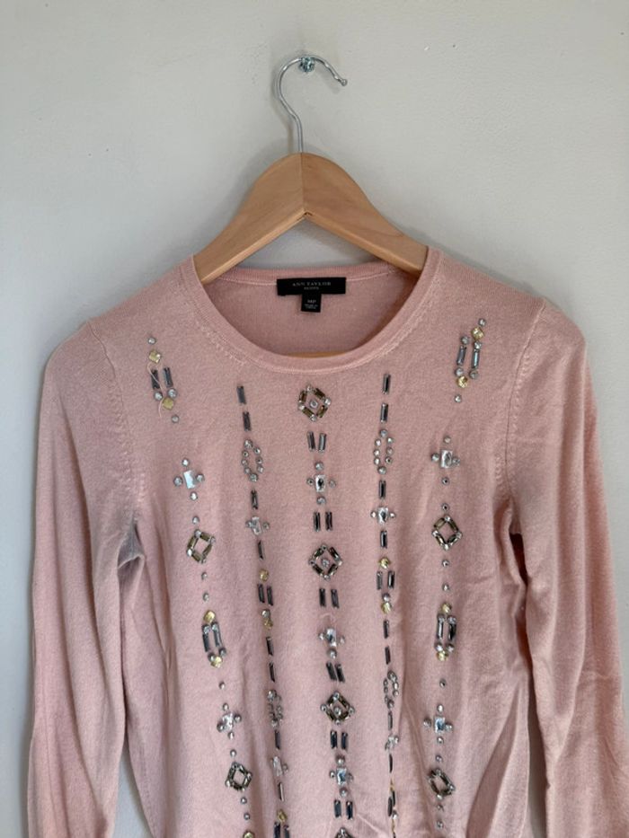 Pull rose à perles - photo numéro 3