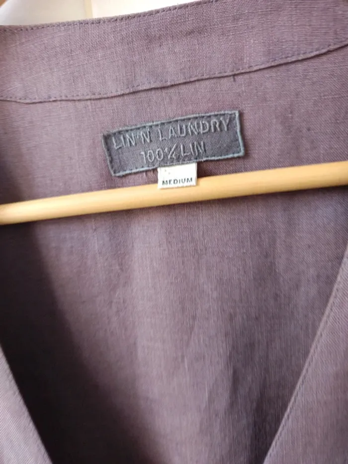 Surchemise/veste/tunique Lin'n Laundry 100% lin - photo numéro 2