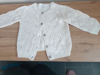 Gilet crème et doré 24 mois kidkanai