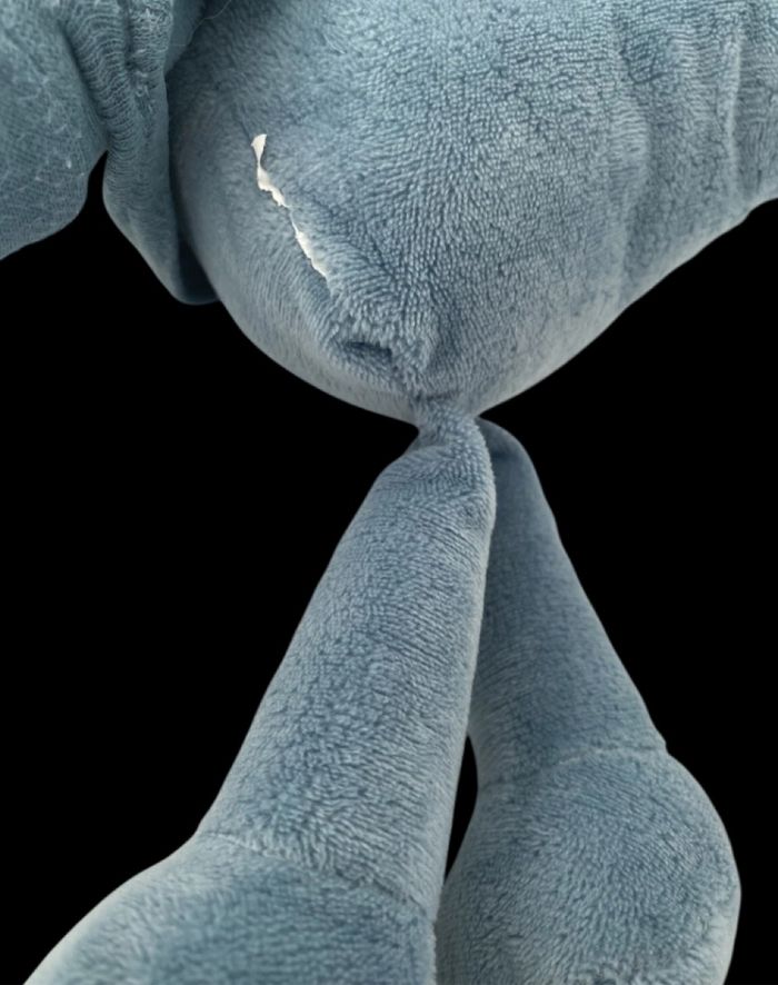 ❤️B3260 Doudou Peluche Dinosaure Mouchoir AUCHAN Bleu - photo numéro 4