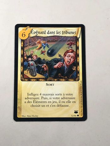 Carte harry potter cognard dans les tribunes
