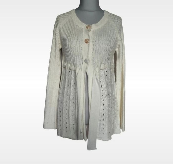 Long cardigan en laine