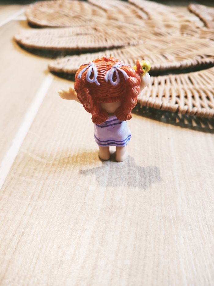 🪆Figurine Cabbage petite fille rousse serviette de bain parme année 1984 marque Cabbage Patch kids - photo numéro 2
