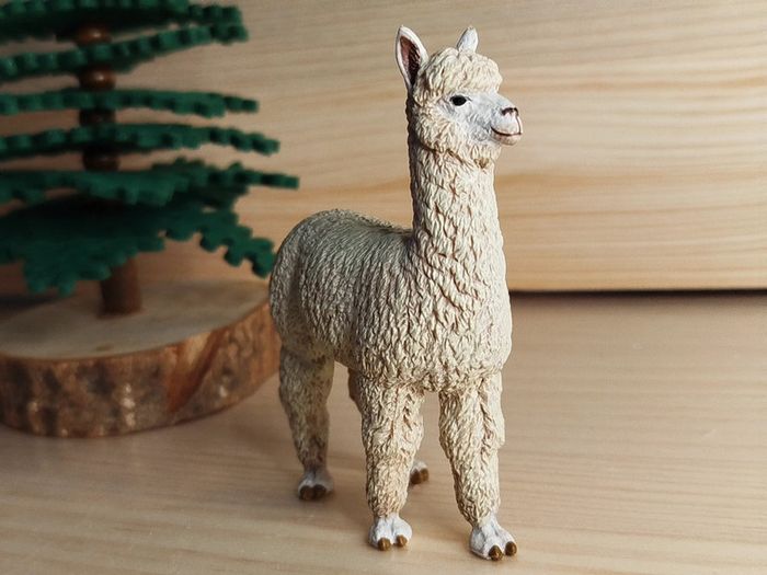 PAPO lama Alpaga Blanc Figurine Animal de la savane - photo numéro 2